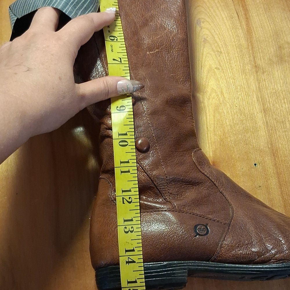 Born Brown Leather Knee-High Boots Size 9.5 - Picture 9 of 13